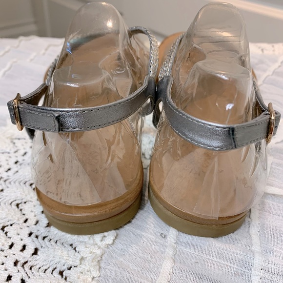 Brand new Tsakiris Mallas Silver Flat Ankle Strap Tong Sandals Leather Insole 39 - Picture 4 of 8